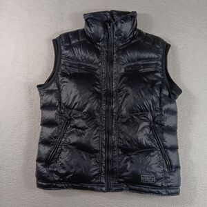 Diesel Vest Mens XXL 2XL Black Duck Down Puffer Full Zip Nylon Outdoor Gorpcore